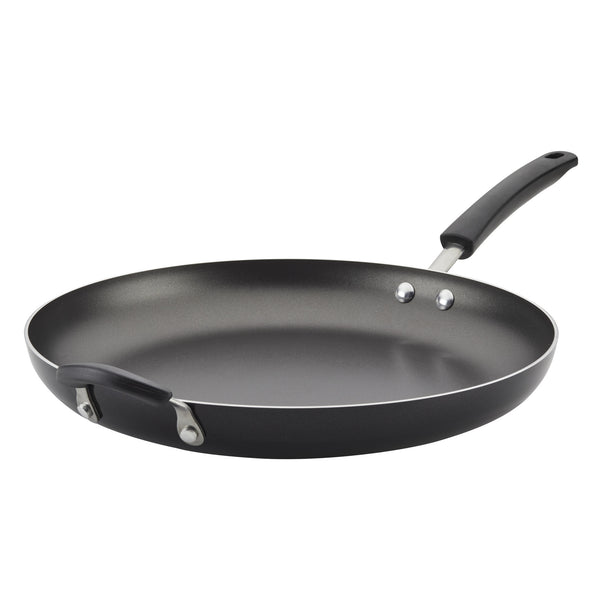 14-Inch Easy Clean Aluminum Non-Stick Frying Pans/Fry Pan/Skillet with Helper Handle, Black