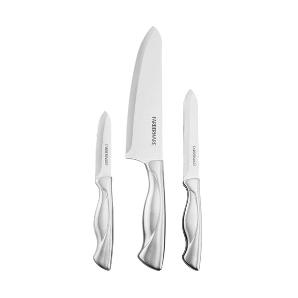 Classic 3 Piece Stamped Stainless Steel Chef Knife Set