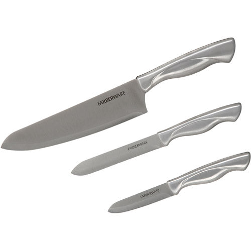 Classic 3 Piece Stamped Stainless Steel Chef Knife Set