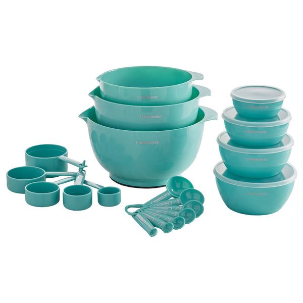 Professional 23 Piece Aqua Mix and Measure Baking Set