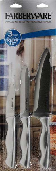 Classic 3 Piece Stamped Stainless Steel Chef Knife Set