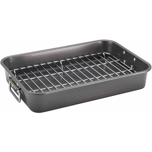Bakeware 11" by 15" Roaster with Flat Rack